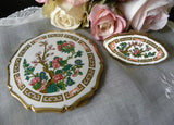 Vintage Stratton Powder Compact and Matching Lipstick Mirror Holder - The Pink Rose Cottage 