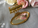 Vintage Stratton Powder Compact and Matching Lipstick Mirror Holder - The Pink Rose Cottage 