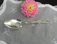 Antique Simpson Jewell Monogrammed Serving Spoon - The Pink Rose Cottage 