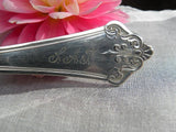 Antique Simpson Jewell Monogrammed Serving Spoon - The Pink Rose Cottage 