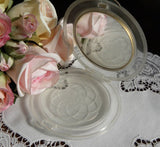 Vintage Ladies Powder Compact with Roman Bust in Gold - The Pink Rose Cottage 