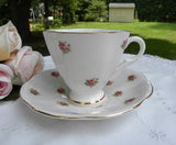 Vintage English Soft Pink with Pink Roses Teacup and Saucer - The Pink Rose Cottage 