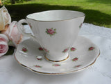 Vintage English Soft Pink with Pink Roses Teacup and Saucer - The Pink Rose Cottage 