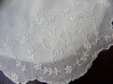 Vintage Whitework Embroidery Christening Newborn Bib - The Pink Rose Cottage 