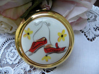 Estee Lauder If The Shoe Fits On the Go Powder Compact MIB - The Pink Rose Cottage