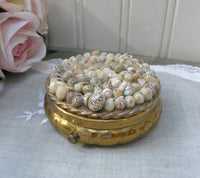 Vintage Seashell Powder Compact - The Pink Rose Cottage