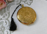 Vintage Rex 5th Avenue Pocket Watch Powder Compact - The Pink Rose Cottage 