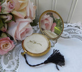 Vintage Rex 5th Avenue Pocket Watch Powder Compact - The Pink Rose Cottage 