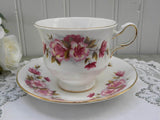 Vintage Queen Anne Pink Wild Rose Teacup and Saucer - The Pink Rose Cottage 