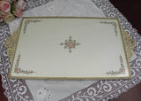 Vintage Hand Painted Pink Roses Vanity Tray - The Pink Rose Cottage 