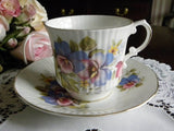 Vintage Royal Dover Pansy Teacup and Saucer - The Pink Rose Cottage 