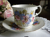 Vintage Royal Dover Pansy Teacup and Saucer - The Pink Rose Cottage 