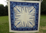 RARE Vintage New York City Skyline Statue of Liberty Souvenir Tablecloth - The Pink Rose Cottage 