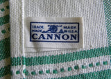 Vintage Unused Cannon Super-Do Dish Kitchen Green Plaid Towel