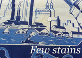 RARE Vintage New York City Skyline Statue of Liberty Souvenir Tablecloth - The Pink Rose Cottage 