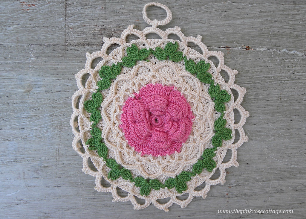 Vintage Crochet Lace Collar Naturally Plant Dyed Dusty Rose Pink –  Toadstool Farm Vintage