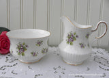 Vintage Queen's Countryside Series Violet Sugar and Creamer