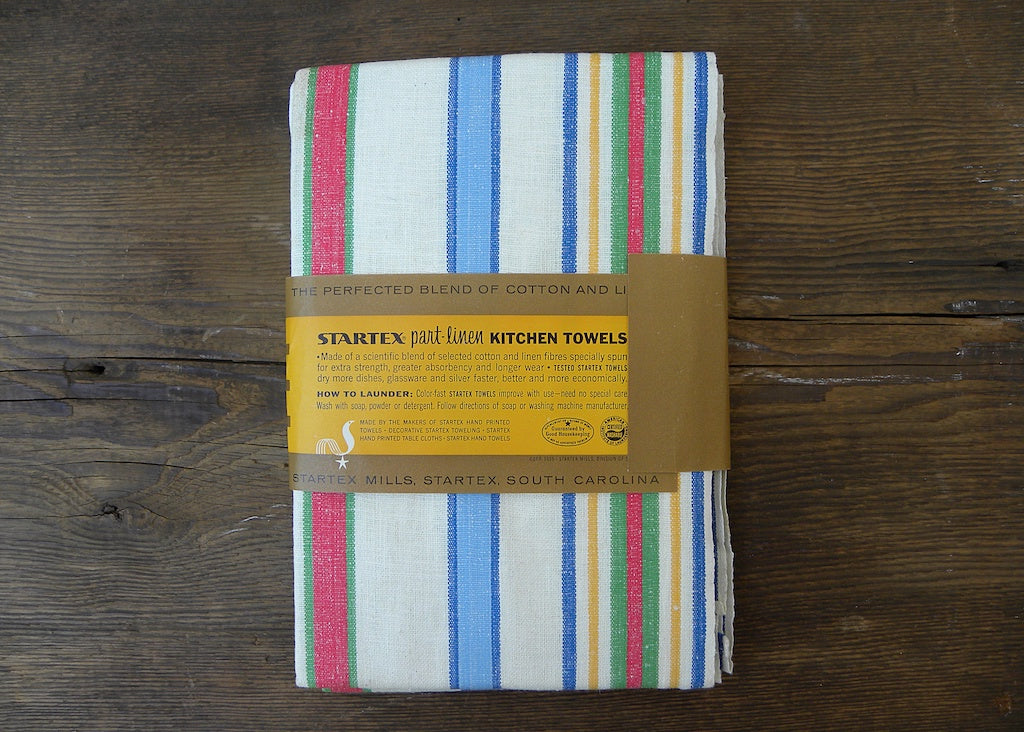 Vintage Startex Linen/Cotton Blend Kitchen, Tea Towel • Food for a