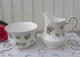 Vintage Queen's Countryside Series Violet Sugar and Creamer