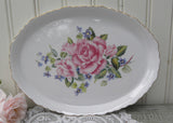 Shabby Chic Victoria's Garden Pink Roses and Violets Vanity Tray - The Pink Rose Cottage 