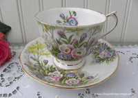 Vintage Royal Albert Fringed Gentian Floral Teacup and Saucer