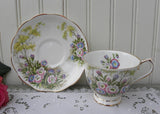 Vintage Royal Albert Fringed Gentian Floral Teacup and Saucer