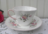 Vintage Queen's China Wild Pink Roses Teacup and Saucer