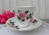 Vintage Clarence Pink Rose Teacup and Saucer