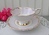 Vintage Royal Stafford Pink Teacup and Saucer with Red Rose