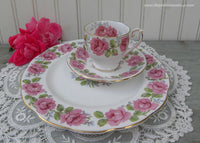 Vintage Lady Alexander Rose Demitasse Teacup and Luncheon Plate