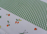 Vintage Tablecloth Plaid with Veggies Pumpkins Fruits and More
