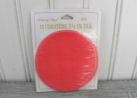 NIP Vintage House of Paper Red Cocktail Coasters