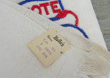 Vintage Patriotic Red White Blue Vote Embroidered Hand Towels