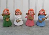 Vintage Christmas Angels Playing Instruments Ornaments Japan