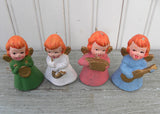 Vintage Christmas Angels Playing Instruments Ornaments Japan