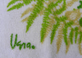 Vintage Vera Newmann Butterflies and Ferns Washcloths