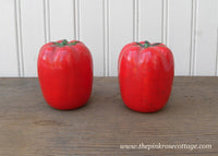 Vintage Large Tomato Salt and Pepper Shakers