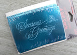 NIP Vintage American Greetings Seasons's Greetings Self-Stick Gift Cards Blue