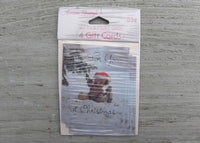 NIP Vintage American Greetings Christmas Teddy Bear Self Stick Folded Gift Tags