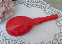 Vintage Plastic Red and White Sock Darner Sewing Tool