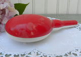 Vintage Plastic Red and White Sock Darner Sewing Tool