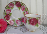 Vintage Royal Albert Old English Rose Teacup and Saucer