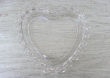 Vintage Imperial Candlewick Heart Shaped Glass Trinket Candy Dish