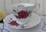 Vintage Royal Albert Red Rose Sweet Romance Teacup and Saucer