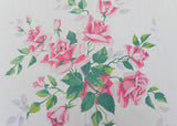 Vintage Wilendur Wilendure Pink Royal Rose Tablecloth