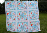 Vintage Blue Celebration Tablecloth Easter Birthday New Years Bridal and More