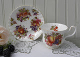 Vintage Royal Albert Harvest Fruits and Berries Teacup and Saucer