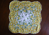 Vintage Yellow Buttercup Flowers Handkerchief