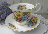 Vintage Royal Albert Summertime Series Yellow Daisy Teacup and Saucer