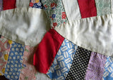 10 Vintage Feedsack Quilt Block Pieces Fabric Crafts